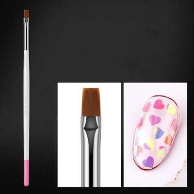 China Hot Selling NAIL Nail Painted Pen Spot Light Therapy Flat Nail Stain Brush Manicure Nail Drawing Brush for sale