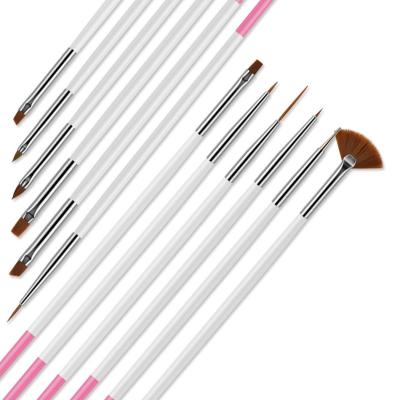 China Nail Art Brush Design Set NAIL 8pcs Point Paint Acrylic Nail Art Brush Design Kolinsky Brush Set for sale