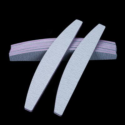 China Nail Care Private Label Half Moon Nail Folder Zebra 100/180 Grit Nail Files Custom Nail Files for sale