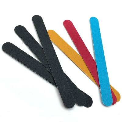 China Nail Care Wholesale Emery Board Nail File And Wood Stick Professional Polished Black Wood Nail File for sale