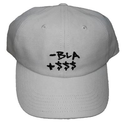 China breathable & Waterproof Custom 100% Unstructured Cotton Canvas 6 Panel Dad Hat Baseball Cap With Embroidery for sale