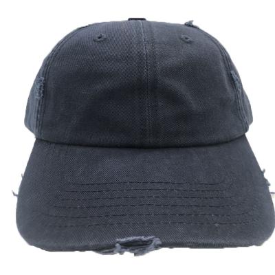 China breathable & Washed Dad Hat 100% Distressed 6 Panel Waterproof Cotton Twill / Used Baseball Cap for sale