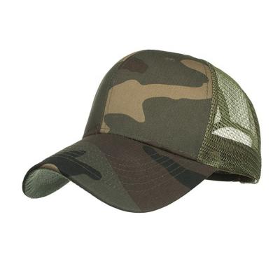 China breathable & Waterproof Custom 100% Cotton Twill Curved 6 Panel Camouflage Baseball Mesh Trucker Hat Cap for sale