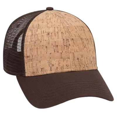 China Wholesale100% Fashion JOINT Polyester 6 Panel Mesh Cork Baseball Trucker Hat Custom Hat for sale