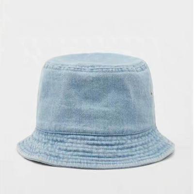 China Character High Quality 100% Cotton Fashion Denim Tie Dye Washed Bucket Hat Custom for sale