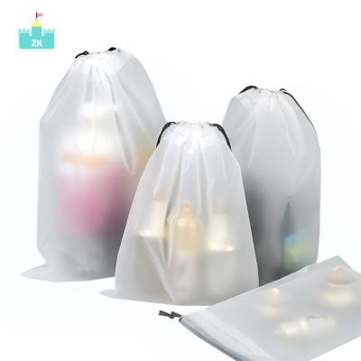 China Wholesale Frosted Packaging Dressing Pocket Custom Drawstring Plastic Holding Bag for sale