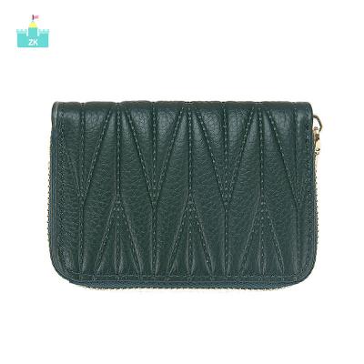 China Simple Embossed Leather Case Anti-theft Card Coin Women Small Wallet Multifunctional Fold Leather Wallet for sale