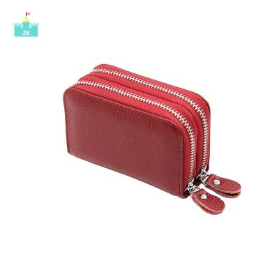 China Anti-theft Purse Unisex Card Case Coin Wallet Fashion Leather Layer First Whip Pruse Multi-Card Wallet for sale