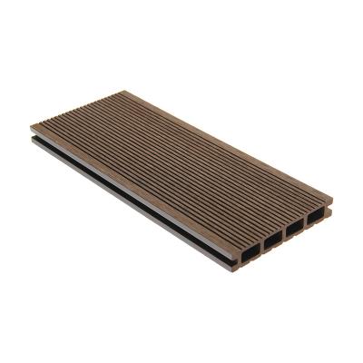 China Farmhouse Suitable price teak outdoor decking composite co-extrusion wpc decking 100% pvc decking tiles for sale