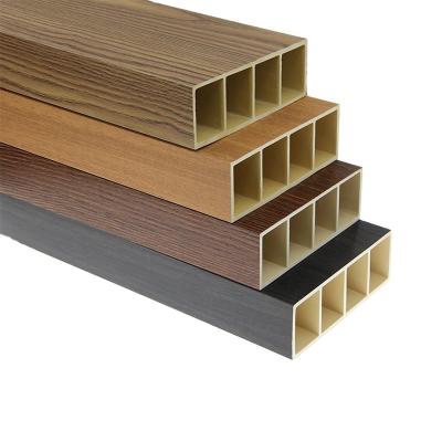 China eco-friendly wood plastic composite decorative wpc timber hollow tube for interior wall ceiling part for sale