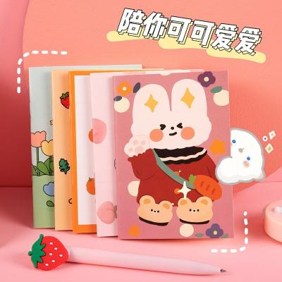 China New Customized LOGO mini 2022 Cartoon Printing Durable Mini Journal Cute Double-sided Handwriting No Ink Bleeding Notebook for sale