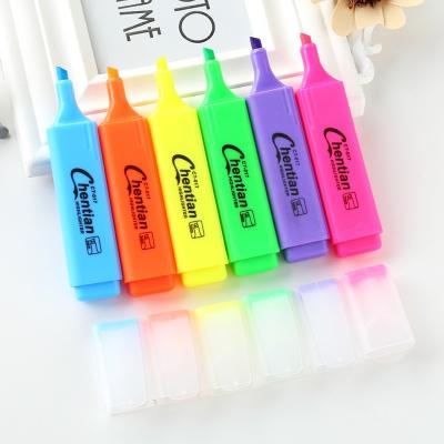 China office & School Markers 2022 New Large Capacity Students Prizes Flat Key Colorful Marker Pen Portable Ink And Comfortable Marking Smooth Highlighter Bar for sale