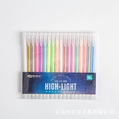 China Wholesale-Normal Broken Ink Watercolor Paint 18 Color Kids Highlighter Bar Color Portable Gel Pen Pen Set Writing Smooth No for sale