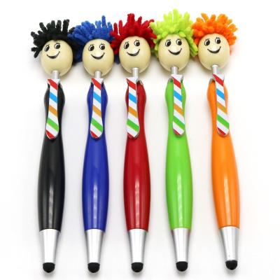 China office & School Pen Multifunctional Creative Cartoon Cute Doll Mobile Phone Tablet Screen Rub Touch 1.0 Ball Writing Smooth Ballpoint Pen for sale