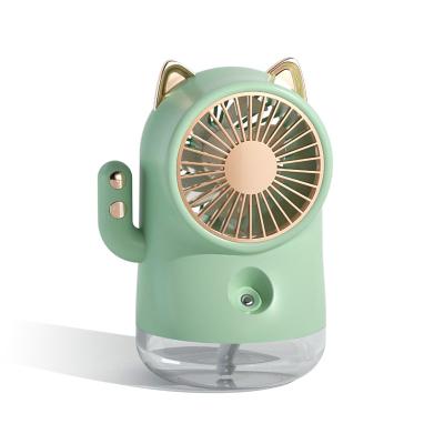 China Lucky Cat Water Bottle Fan Small Mini Portable Multi Purpose Cooling Electric Rechargeable Fan With Ice Rechargeable Electric Fans Wholesalers for sale