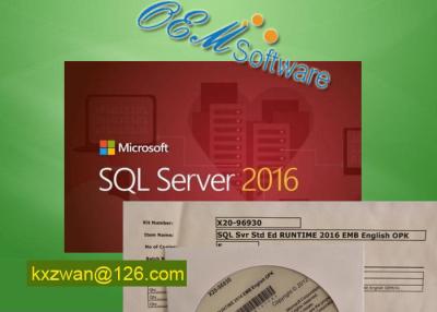 China Original Microsoft Sql Server 2016 Standard OPK Std Ed Runtime 2016 Emb for sale