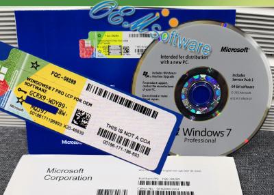 China Computer Windows 7 Professional Box Oem Pack Oem Key Hologram COA Sticker DVD for sale