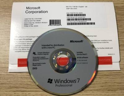 China PC Laptop Sealed Dvd Pack COA Windows 7 Professional Box for sale