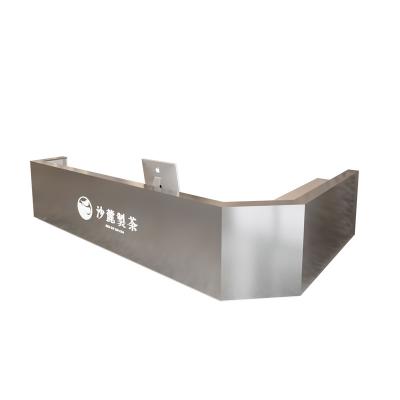 China Bar counter table bar restaurant hotel cash register retro commercial L-shaped corner reception order Minimalist barbecue store for sale