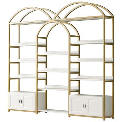 China Solid Color Shopping Mall Shelf Supermarket Simple Minimalist Customizable Merchandise Display Rack for sale