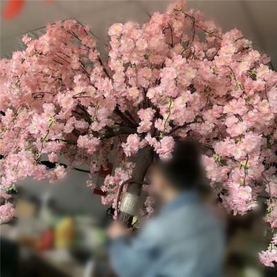 China Hot Sale QSLHC-CT001 Fiberglass Artificial Flower Silk Cherry Blossom Centerpiece Silk Tree for sale