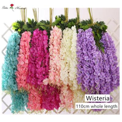 China New Style QSLH-C1265 Wedding Silk Wisteria Pendant Garland Vine Silk Wisteria Decoration for sale