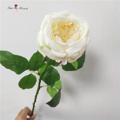 China QSLH-C1284 High Quality Royal Silk Rose Single Stem Rose Artificial Flower Emulational Rose for Wedding Home Decor for sale