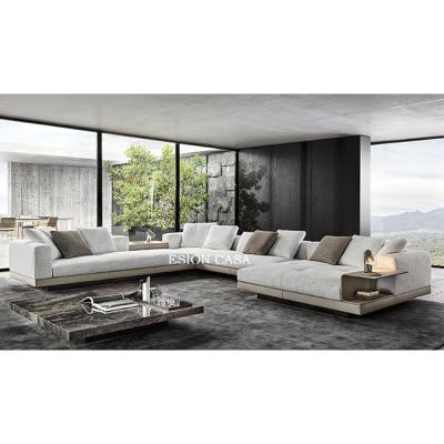 China Modular Italian Villa Fabric Sofa Set Modern Single Combination Sofa Set 7 Saeter Sofas Home Living Room Furniture for sale