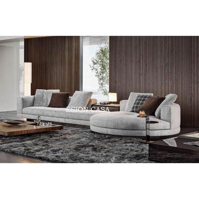 China Modern big size fabric sofa set italian villa special shaped sectional sofa set design for living room furniture for sale