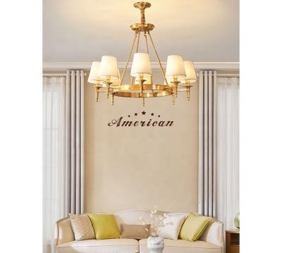 China Contemporary American Style Chandelier For Living Room Led Ceiling Light Round Bedroom Chandelier Luxury Pendant Lighting for sale