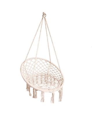 China Leisure Style Nordic Indoor Outdoor Patio Rope Chair 2020 Style Macrame Hammock Patio Hanging Swing Chair for sale