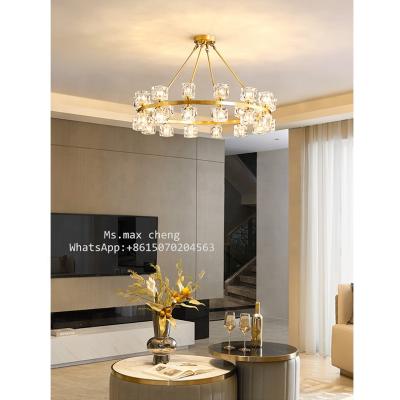 China New Contemporary Hotel Round Dining Room Crystal Ceiling Bedroom Living Room Chandelier Crystal Chandelier for sale