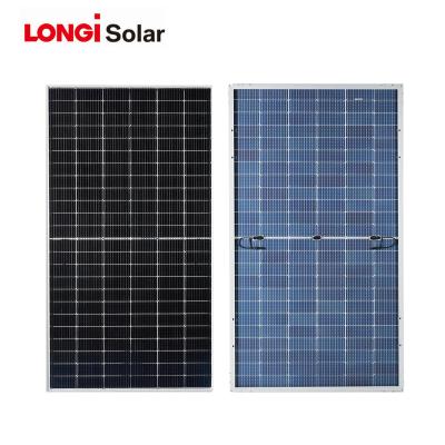 China Solar Power System Longi Hi-Mo5 182mm Solar Half Cut Double Glass Bifacial 535W 540W 550w Solar Cell For Solar System for sale