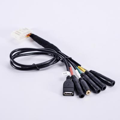 China Factory Custom 60 Pin Automotive Car Wiring Assembly Audio Wiring Harness For 360 Car Motor Recorder for sale