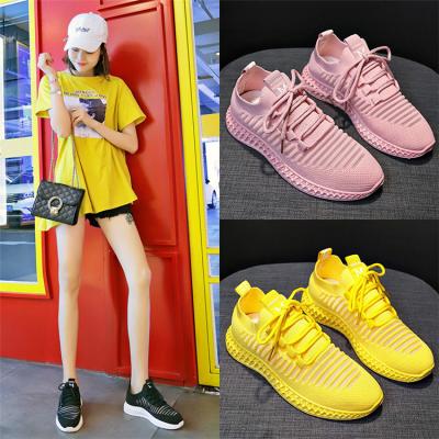 China LFZ-262 2021 Fashion Trend Breathable Sneakers Sports Woven Shoes Women Casual Running Shoes Sports Shoes for sale