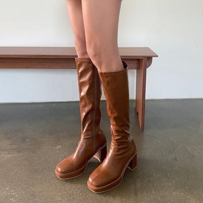 China LFZ-690 Anti-slippery Martin Boots Women Shoes 2021 long women high boots knee high platform boots shoes winter shoes for women latest for sale