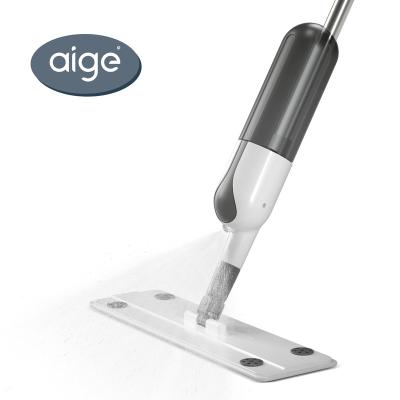 China aige spray mop Top Selling High quality aluminum Long Handle Microfiber Magic Cleaning Water Spray Flat Mop for sale