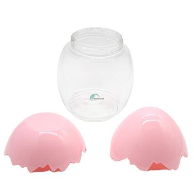 China Eco-friendly 250cc 500cc Plastic Disposable Egg Cup Candy Bottle Cookie Jar Container for sale