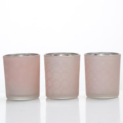 China Factory direct sale home decoration candle square glass jar with lid iridescent candle jar for sale