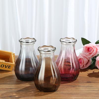 China Home Decor Environmental Clear Glass Vases Cylinder Glass Flower Vase For Decoration for sale