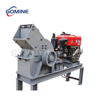 China Quarry Rock Crushing Diesel Engine Portable Small Rock Mill Mobile Hammer Crusher Machine for sale