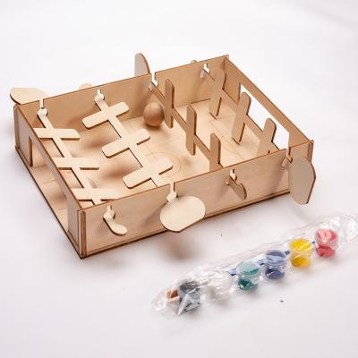 China Educational Play Toy Mini Wooden Foosball Table Plywood Kit for Kids for sale