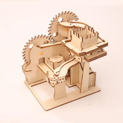 China Decoration & puzzle & Wooden Marble Run Toys Puzzle Building Kit FSC and EN71 Steam Toys Kids Educational Toys for sale