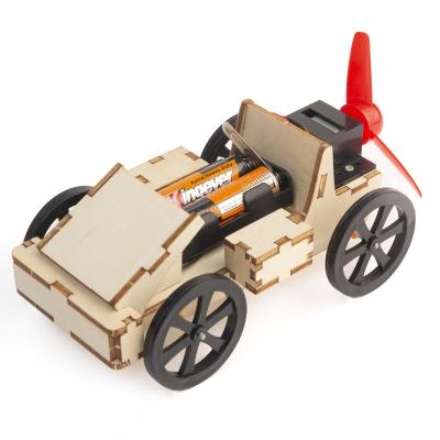 China Wooden Reaction Pushed DIY Race Car Kids Push Back Educational Toys for sale