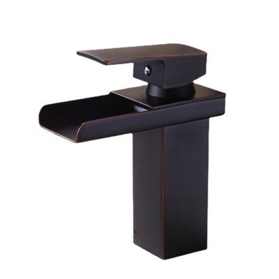 China Other Hot Sale Pexmax Black Single Handle Square Brass Bathroom Basin Faucet for sale