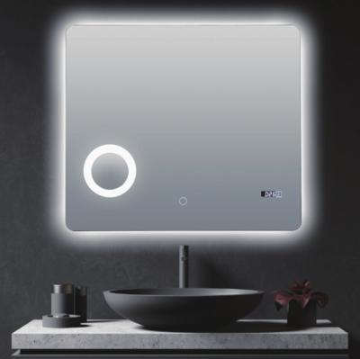 China Illuminated Tending Ip44 Rate Led Lighted Hotel Backlit Modern Vanity Bathroom Mirror for sale