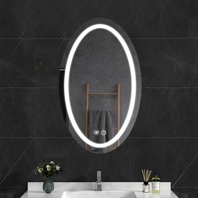 China IP44 Illuminated Touch Screen Smart Frameless Dimmer Lights Contemporary Bathroom Led Mirror For Hotel for sale