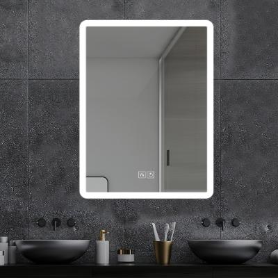 China New Design Eclectic Toilet Touch Bathroom Smart Vanity Mirror Wall Mounted For Home Hotel Decoration for sale