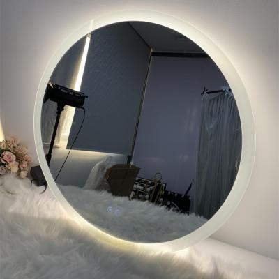 China Modern New Arrival Round Shape Led Strip Lighted Smart Mirror For Bathroom Use for sale