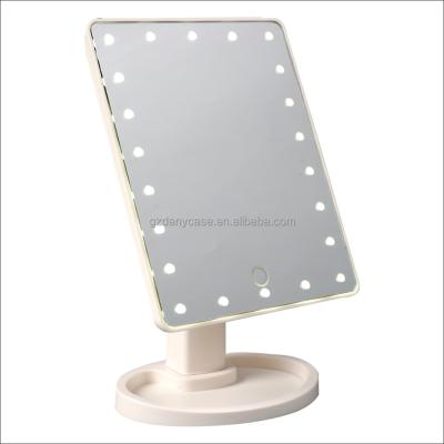 China Led Makeup Mirror With Hansong Products Magnification Touch Sensor Switch Makeup Stand Light Attractive Mirror With LED Light for sale